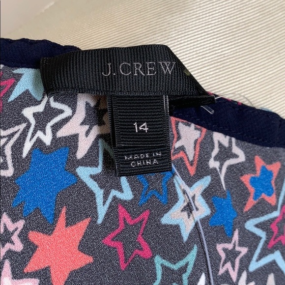 *SOLD* J. Crew Kaleidoscope Star Print Blouse 14 - Picture 7 of 9